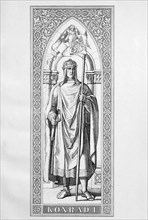Konrad I. (* around 881, † 23 December 918) was from 906 Duke of Franconia and 911-918 King of East Francia  /  Konrad I. (* um 881; † 23. Dezember 918) war ab 906 Herzog von Franken und von 911 bis 9...