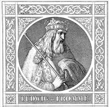 Ludwig I, Louis the Pious (born June / August 778; † June 20 840) was king of the Frankish Empire and Emperor (813-840)  /  Ludwig I., Ludwig der Fromme (* Juni/August 778; † 20. Juni 840) war Koenig ...