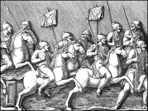 German horsemen in the Roman army in the 4th century  /  Germanische Reiter im tömischen Heer im 4. Jahrhundert