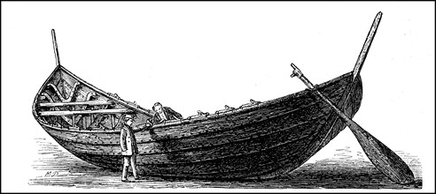 Germanic ship from the 2nd century found in 1863 in the bog in Flensburg