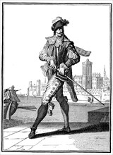 Spanish officer in uniform to 1705