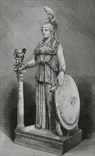 Reproduction of the goddess Athena statue