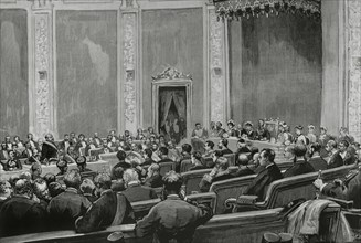 Spain, Madrid, Inaugural session held under the presidency of King Alfonso XII
