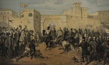 War of Africa, Entrance of the Spanish troops in Tetouan, February 6, 1860