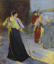 Leon Wyczolkowski, A Game of Croquet, 1895
