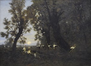 Wladyslaw Malecki, A Gathering of Storks, 1879