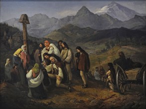 Aleksander Kotsis, Funeral of a Highlinder, 1860