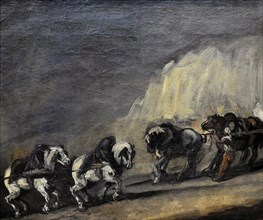 Piotr Michalowski, Two-Horse Teams under a Rock, 1844-1846