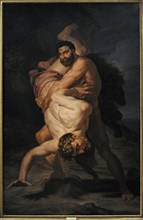 Rafael Tegeo, Heracles and Antaeus, 1835-1836