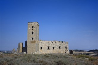 The Ciutadilla castle, Spain, Lleida province,