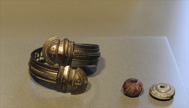 Bracelet with snake-head terminals