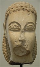 Head of a kouros found in Athens, in the Kerameikos, near Dipylon Gate, c