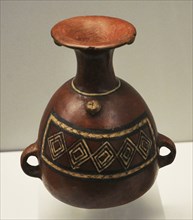 Vessel or aryballos, used to contain or transport water or chicha, Late Horizon