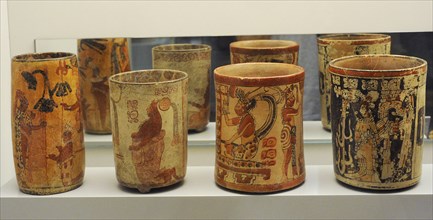 Vases decorated with courtly scenes