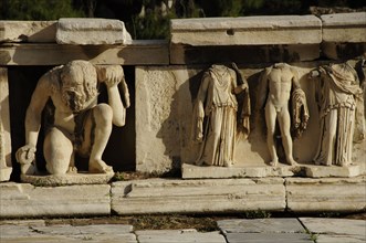 Stage relief from the Theatre of Dionysus, Greece, Athens,