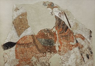 Fresco depicting Saint Mercurius on horseback