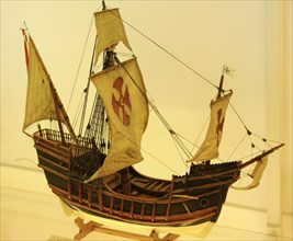 Model of a caravel ship
