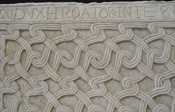 Ambo slabs with the names of Duke Svetoslav and Drzislav the Great Duke, from Kapitul, near Knin, 10th century