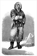 Man in winter gear for bear hunting