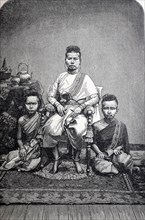 The King of Cambodia and his family