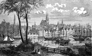 View of the city of Lübeck