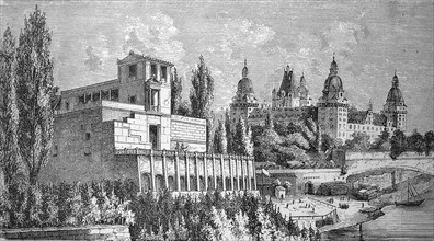 The Pompejanum and Johannisburg Castle in Aschaffenburg