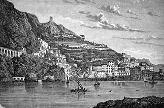 Amalfi in Italy in 1880  /  Amalfi in Italien im Jahre 1880