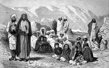 Mountain people in Afghanistan in 1870  /  Bergbewohner in Afghanistan im Jahre 1870