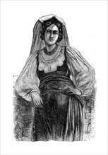 Woman in traditional costume from Campagna near Rome