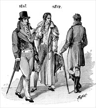 Men's fashion from 1812 in Germany  /  Männermode aus dem Jahre 1812 in Deutschland