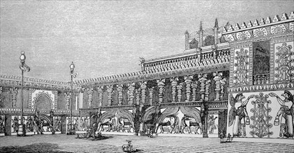 Reconstruction of the north wing of the palace of Khorsabad