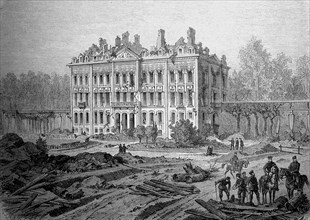 The burned out castle of Meudon in February 1871