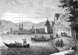View of Boppard in the Rhine Valley