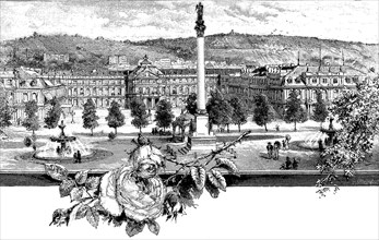 Residence palace and jubilee column in Stuttgart