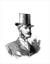 Hat fashion and beard fashion of men in Germany in 1889 /  Hutmode uns Bartmode der Männer in Deutschland im Jahre 1889