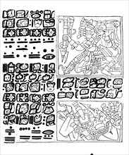 Remains of a Mexican manuscript from prehistoric times  /  Reste einer mexikanischen Handschrift aus der Vorzeit