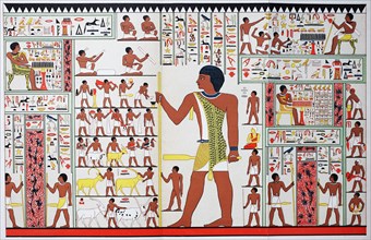 Painting in an Egyptian grave chamber dating back to the IV. Dynasty
