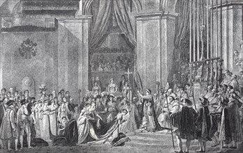 The Coronation of Napoleon and Josephine in Notre Dame in Paris on 2 December 1804 France