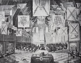 Meeting of the States-General in 1651 in the Great Hall of the Binnenhof in The Hague