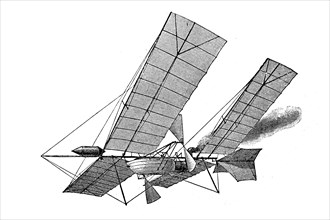 Aerodrome flying machine of Samuel Pierpont Langley  /  Aerodrome Flugmaschine von Samuel Pierpont Langley