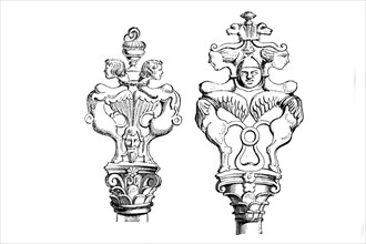 Key handles from the 16th century  /  Schlüsselgriffe aus dem 16. Jahrhundert