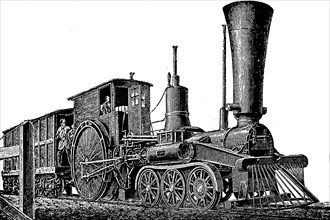 Express train locomotive from 1850