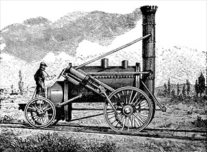 Locomotive The Rocket by George and Robert Stephenson from 1829