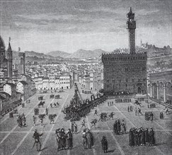 The execution of Savonarola in the Piazza della Signoria