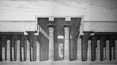 The great columned hall of the temple of Karnak