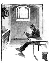 Prisoner in his cell