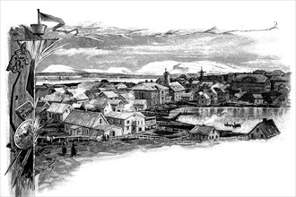 Reykjavik on Iceland in 1892  /  Reykjavik auf Island im Jahre 1892