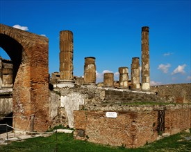 Pompeii, Ancient Roman city, Temple of Jupiter or Capitolium