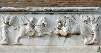 Roman relief, Detail from a tomb
