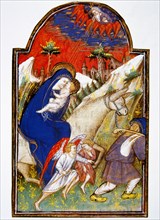 The Flight into Egypt, Miniature, Book of hours